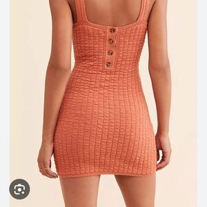 FREE PEOPLE BEACH SHORT & SWEET MINI BACK BUTTONS RUSTY ORANGE XS 👗